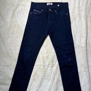 Naked & Famous Men's Dark Indigo Stretch Selvedge Super Skinny Jeans 32